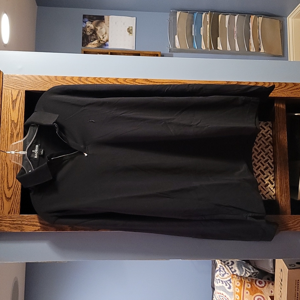 Baobab Long Sleeve Cotton Shirt with Zip Collar